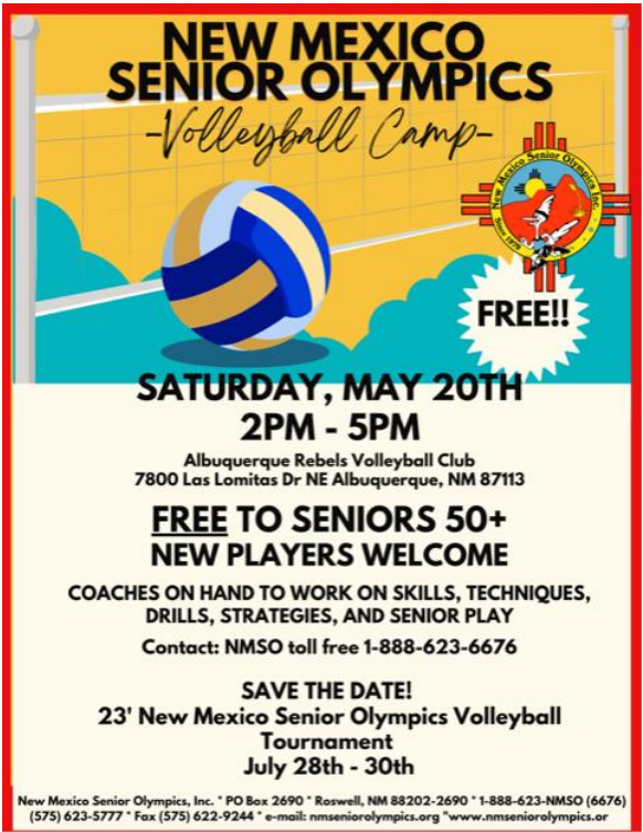 VOLLEYBALL CAMP in ABQ NM Senior Olympics